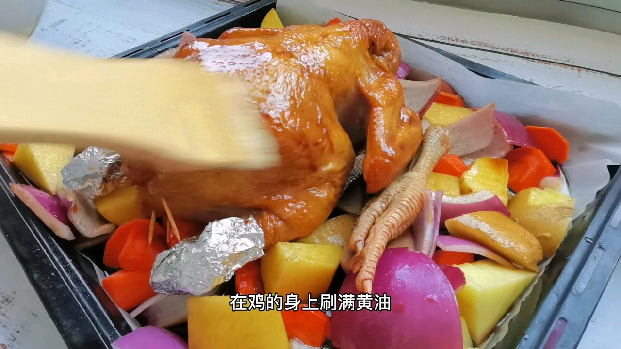 黄油蜂蜜烤鸡