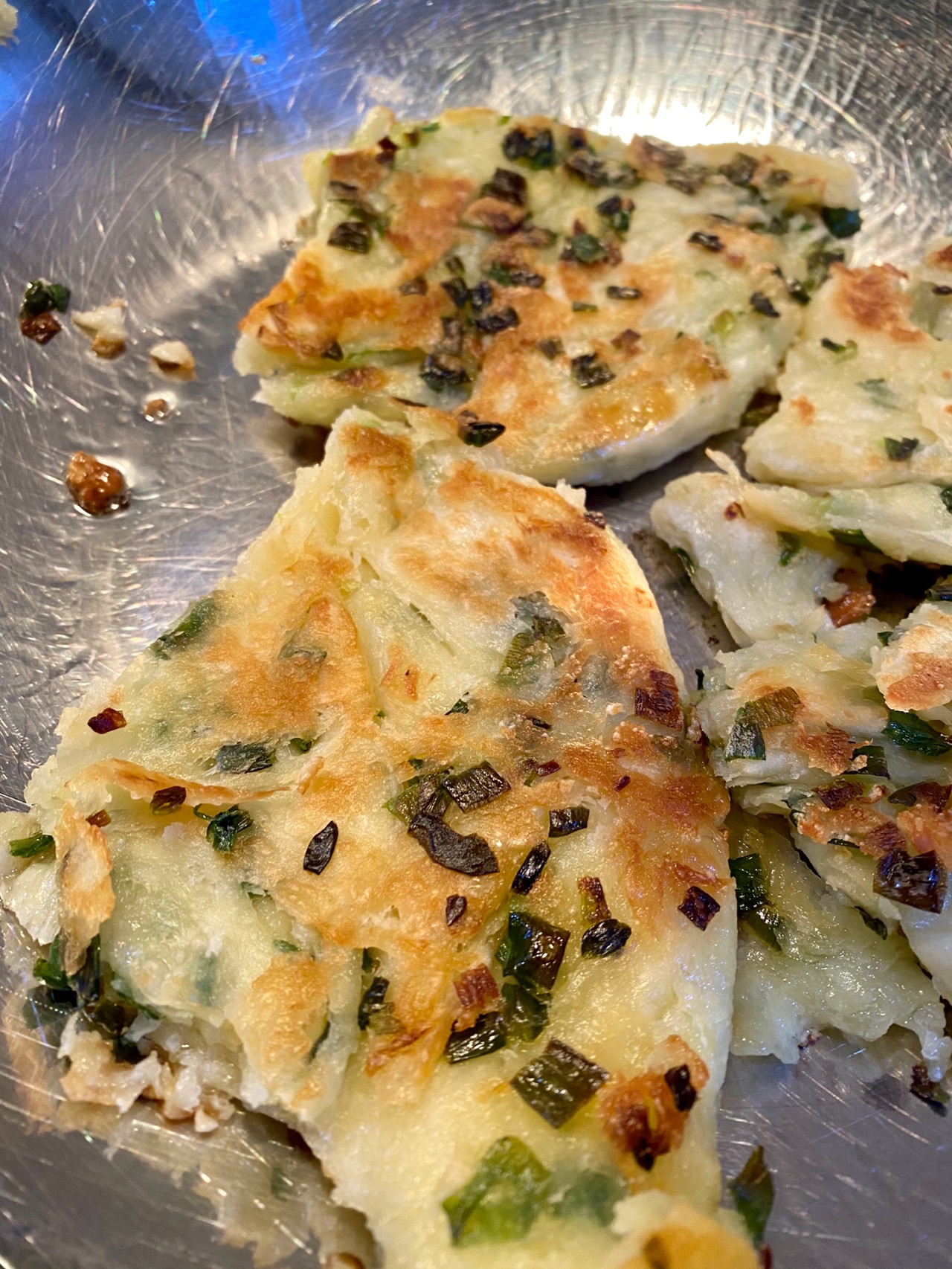 黄油馄饨皮葱油饼