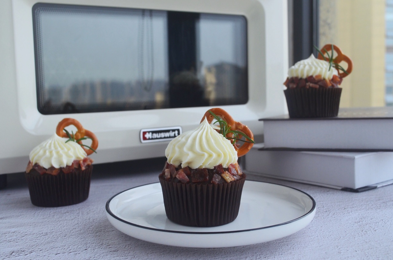 混酒枫糖培根cupcake