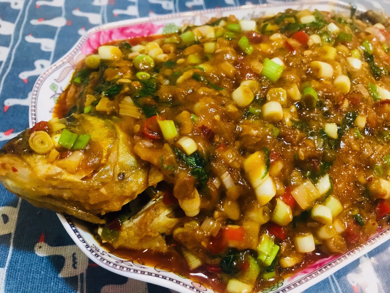 藿香红烧鳊鱼