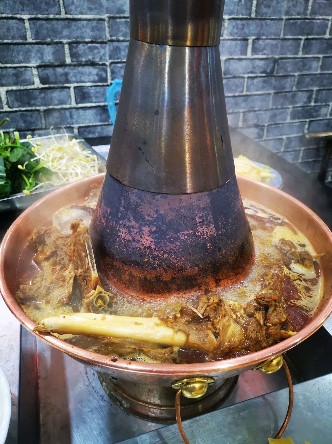极快上手铜炉火锅——羊蝎子锅底