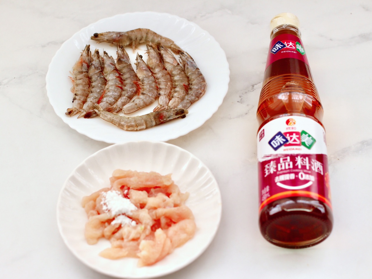 鸡肉海虾莴苣小炒