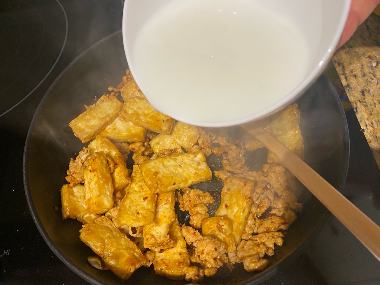 鸡肉糜烩豆腐