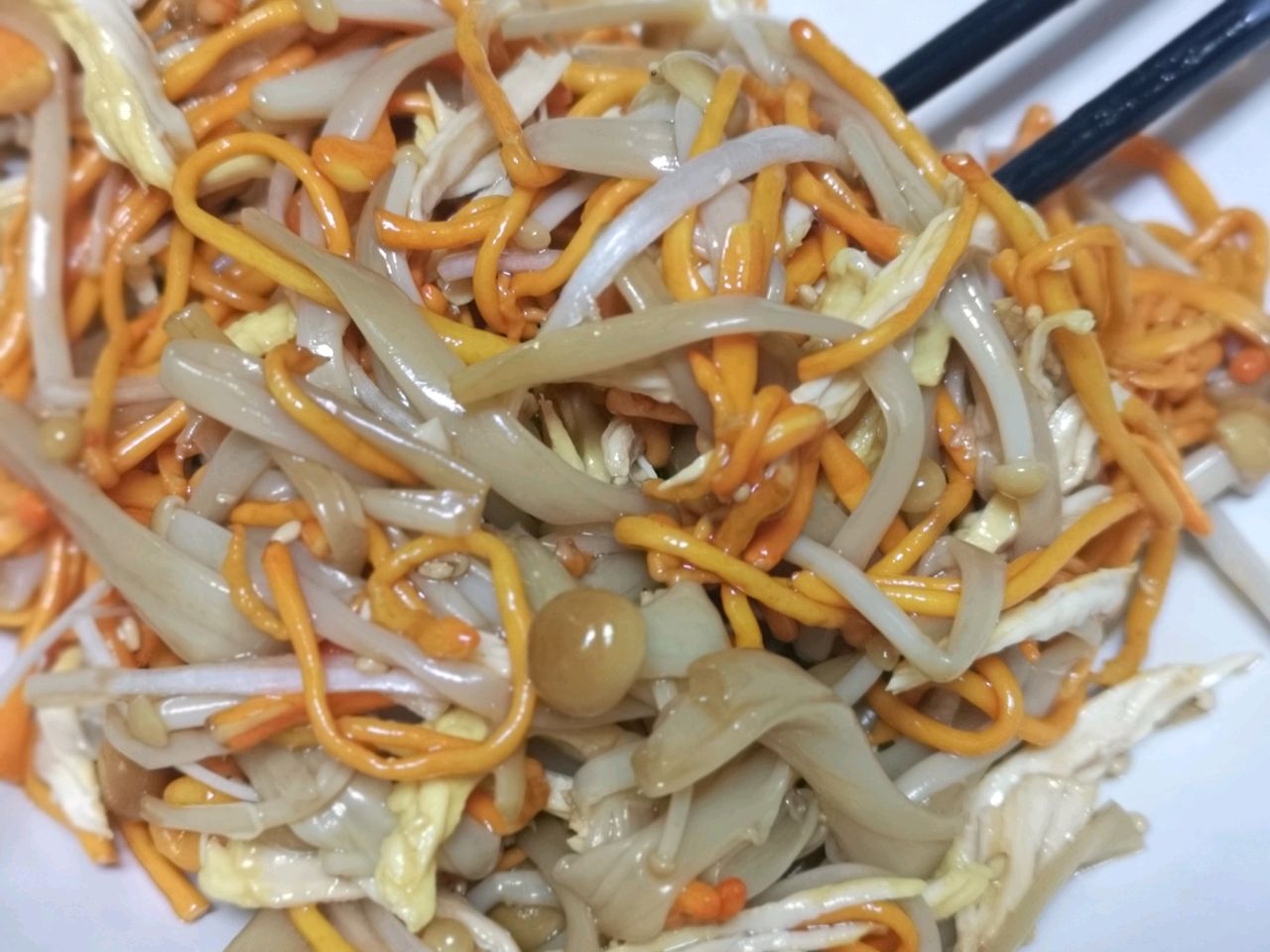 鸡丝拌双菇