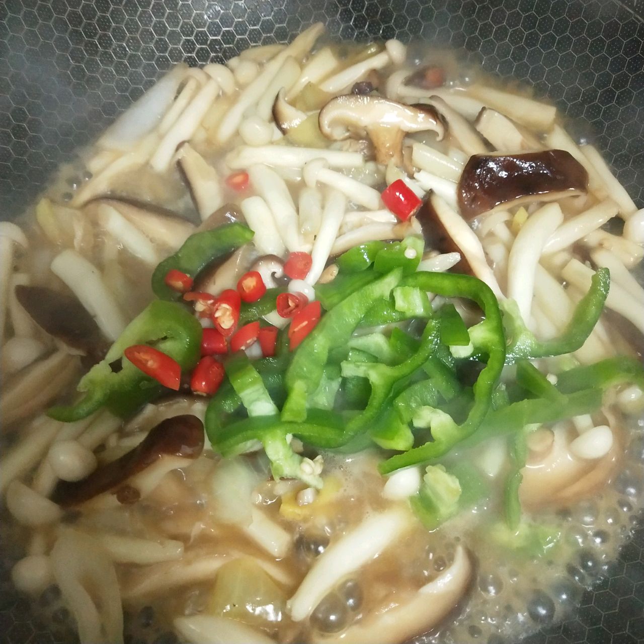 鸡汁爆双菇