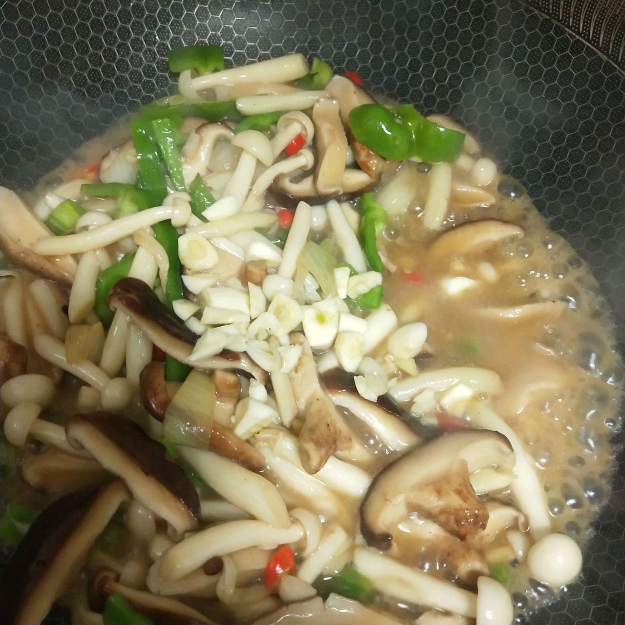 鸡汁爆双菇