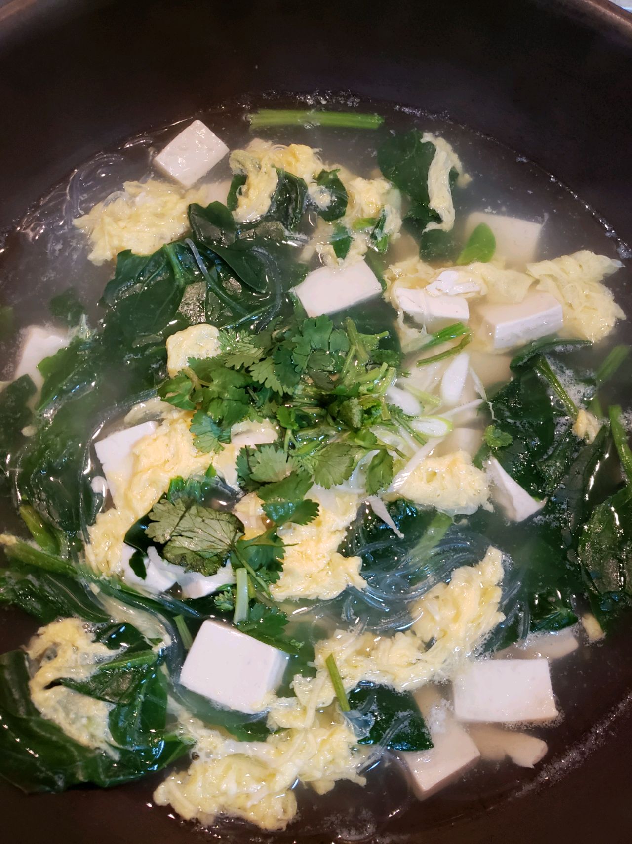 鸡汁菠菜豆腐汤