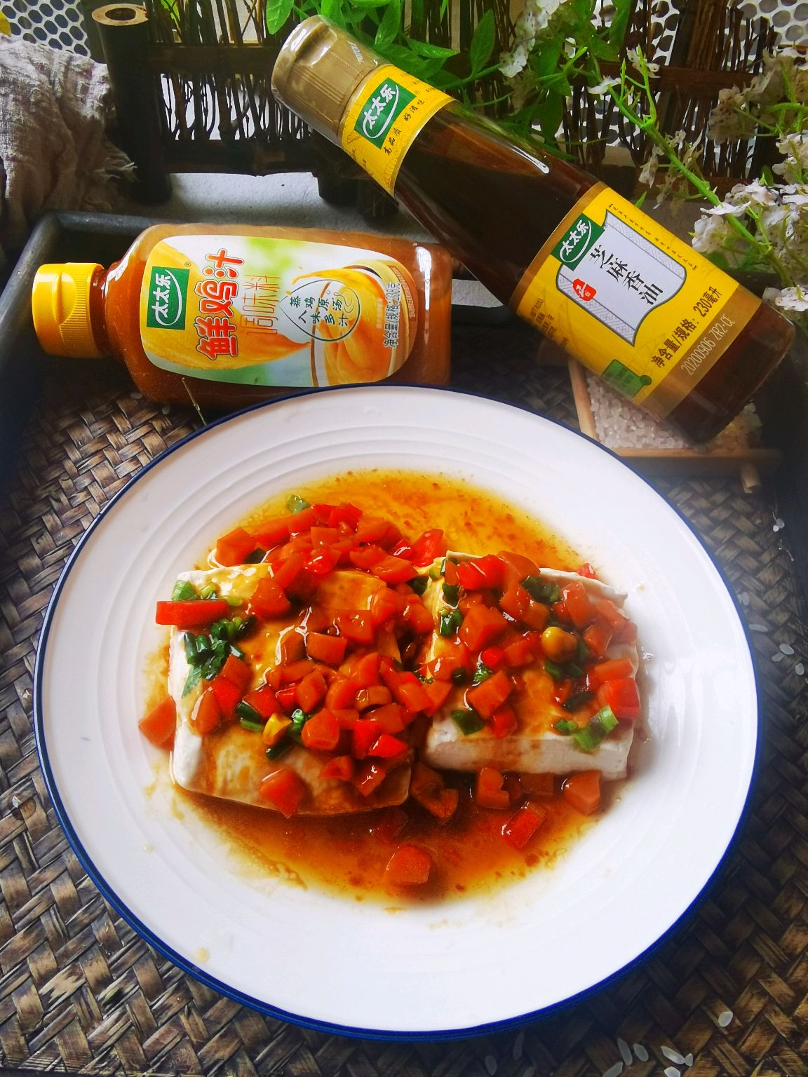 鸡汁彩丁豆腐