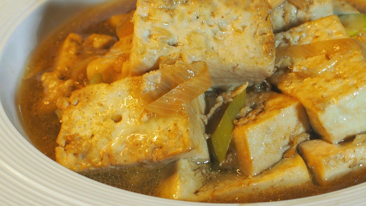 鸡汁煨豆腐