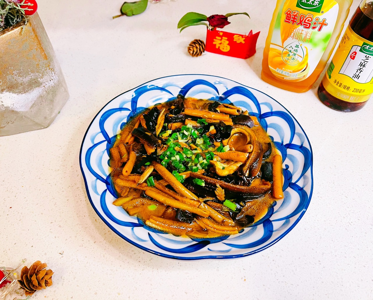 鸡汁香油鳝丝