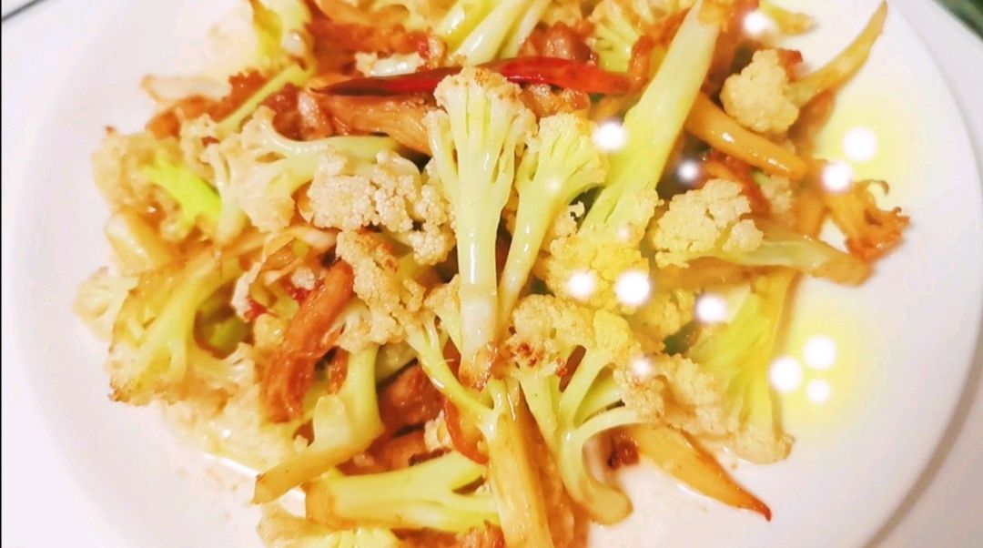 家常菜_快手菜_花菜鸡丝