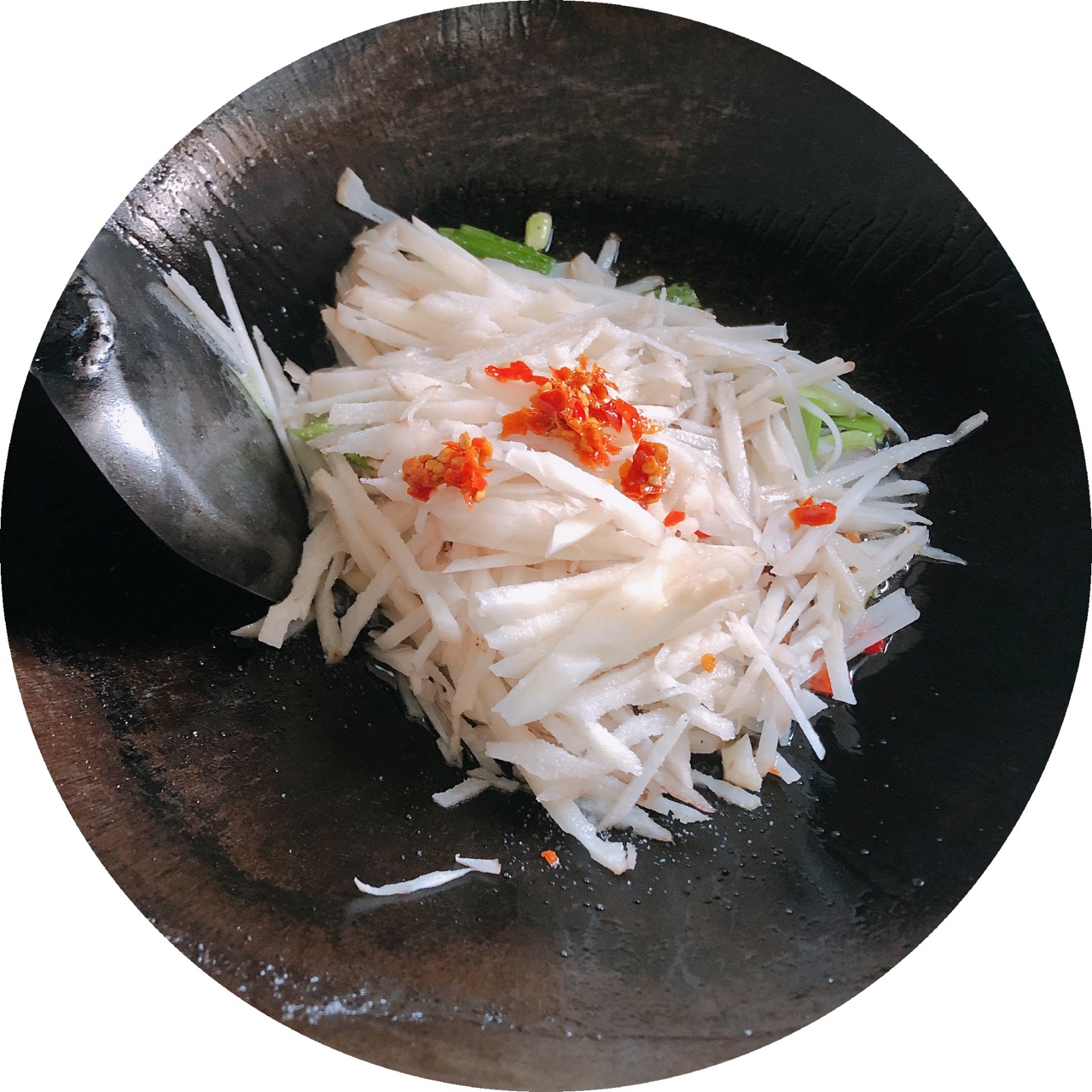 家常炒藕丝～妈妈做菜de味道
