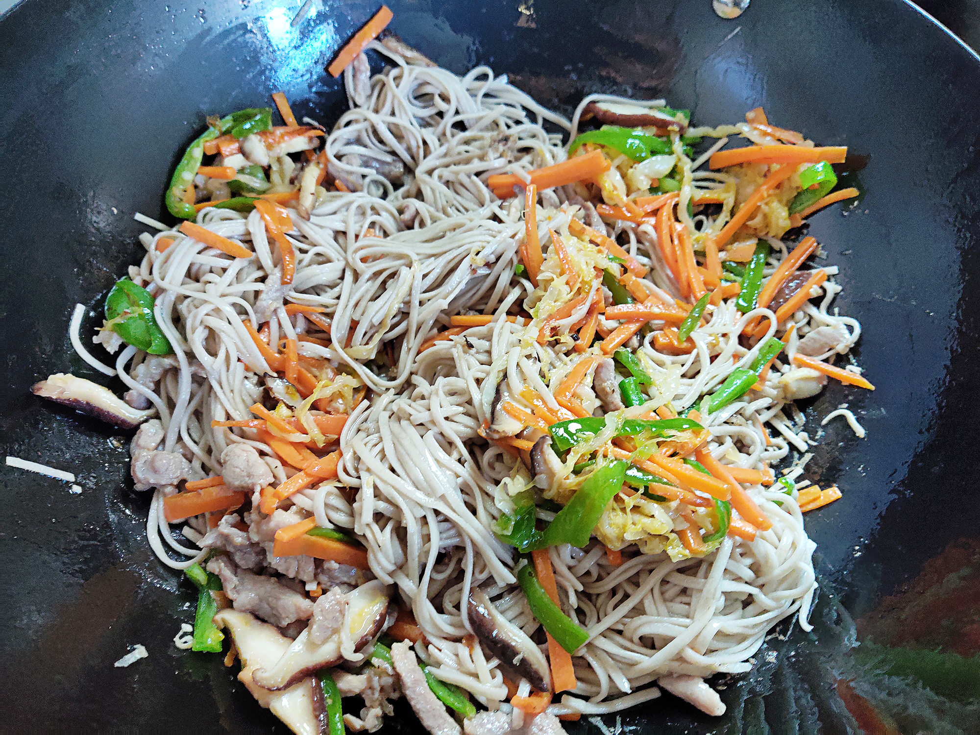 家常炒荞麦面