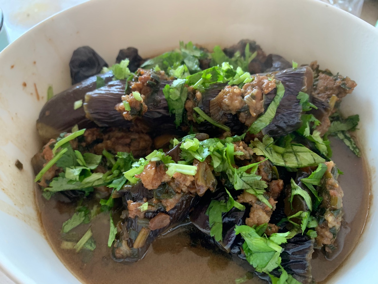 家常茄子夹肉沫（超下饭）
