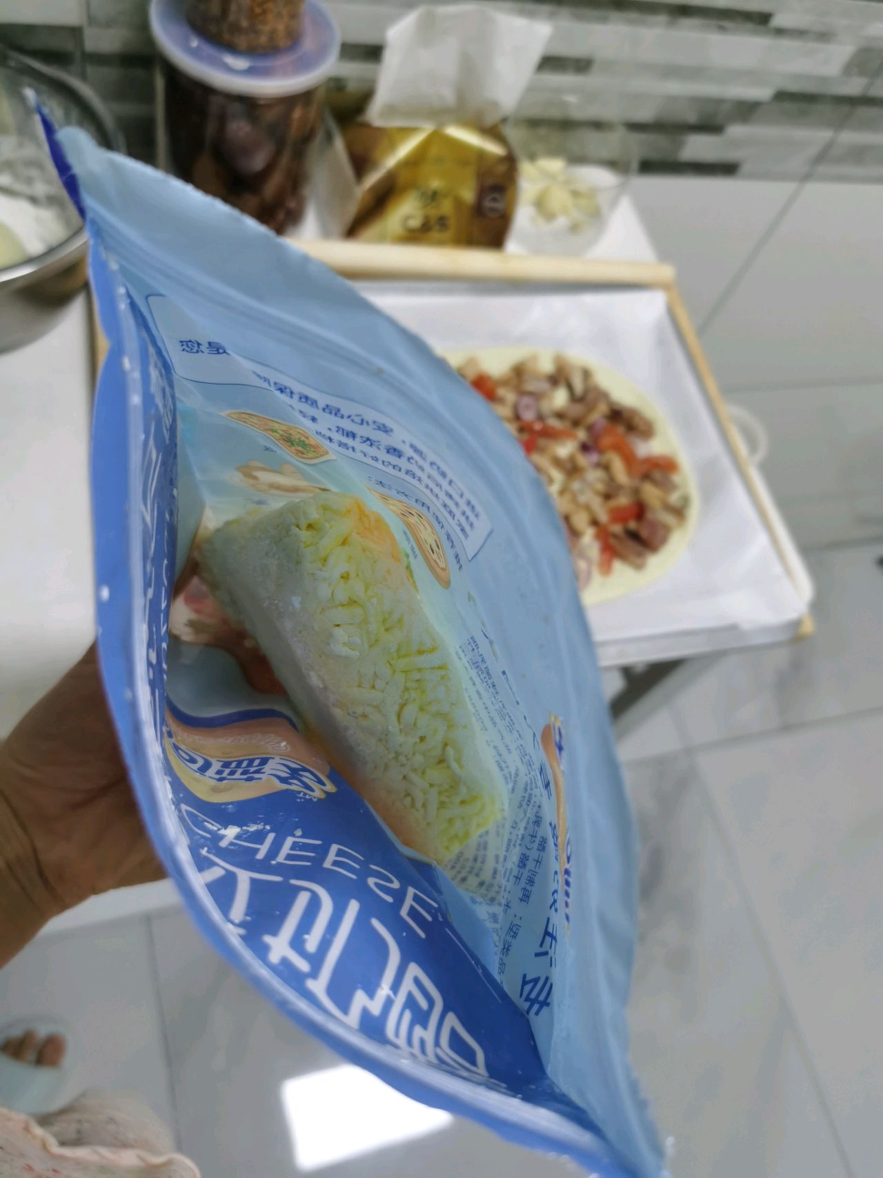 家里的披萨
