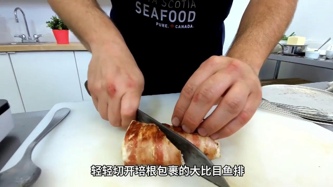 加拿大比目鱼培根卷