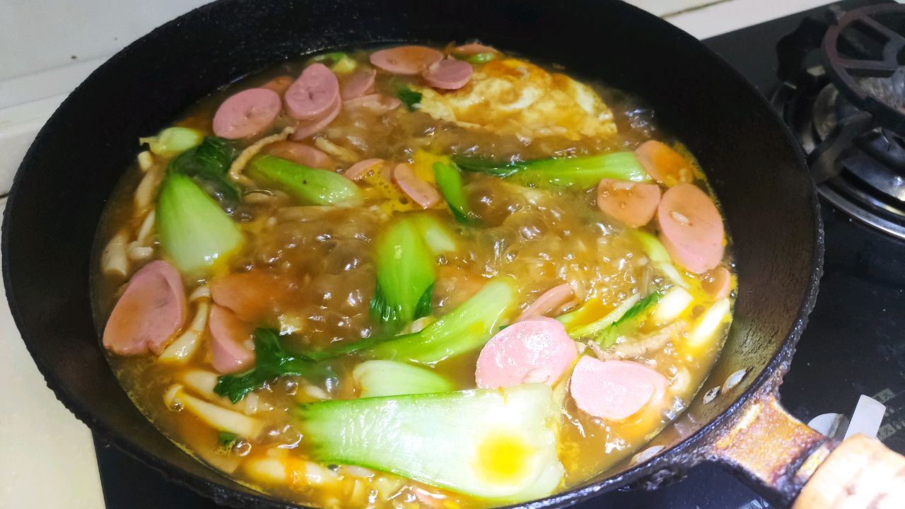家庭版三鲜老妈烫饭