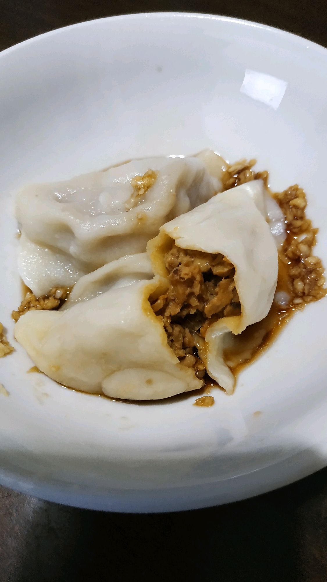家庭版茄子猪肉饺子