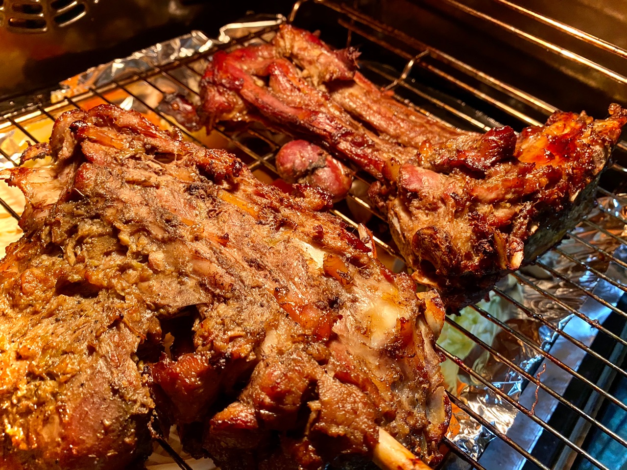 家庭烤羊排
