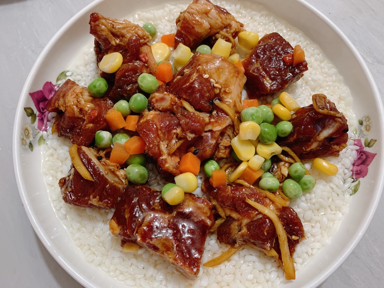 加油干饭人！排骨蒸饭献给自己