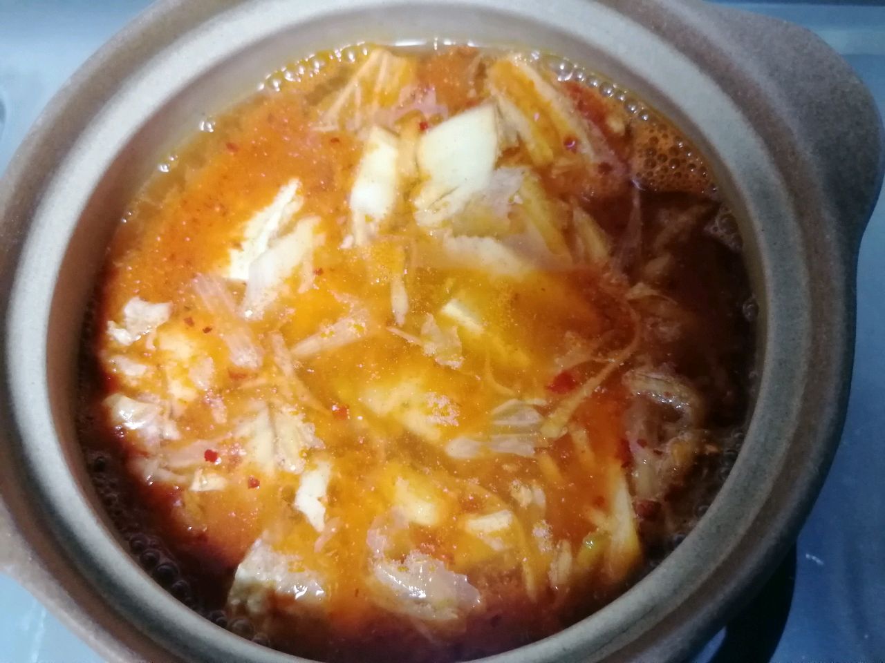 简单版的辣白菜豆腐汤