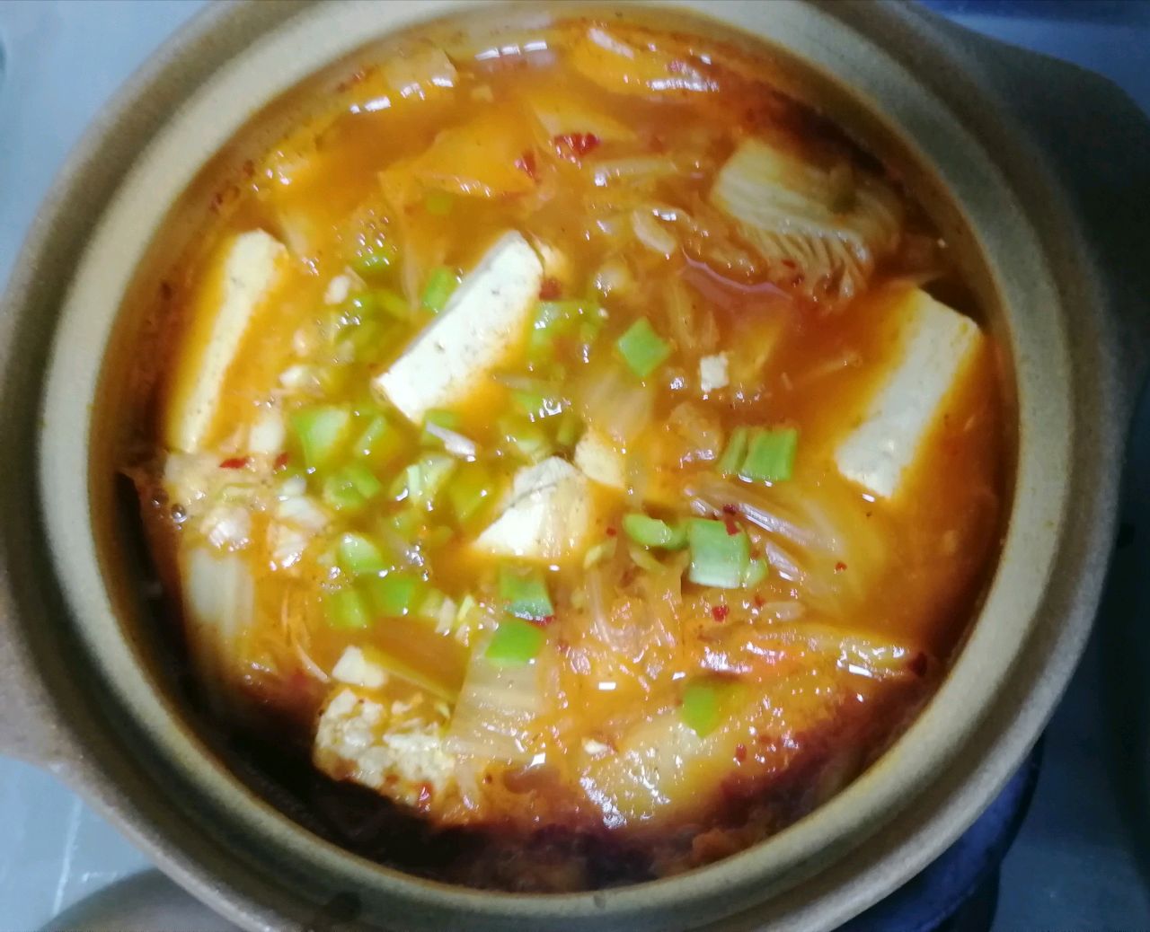 简单版的辣白菜豆腐汤