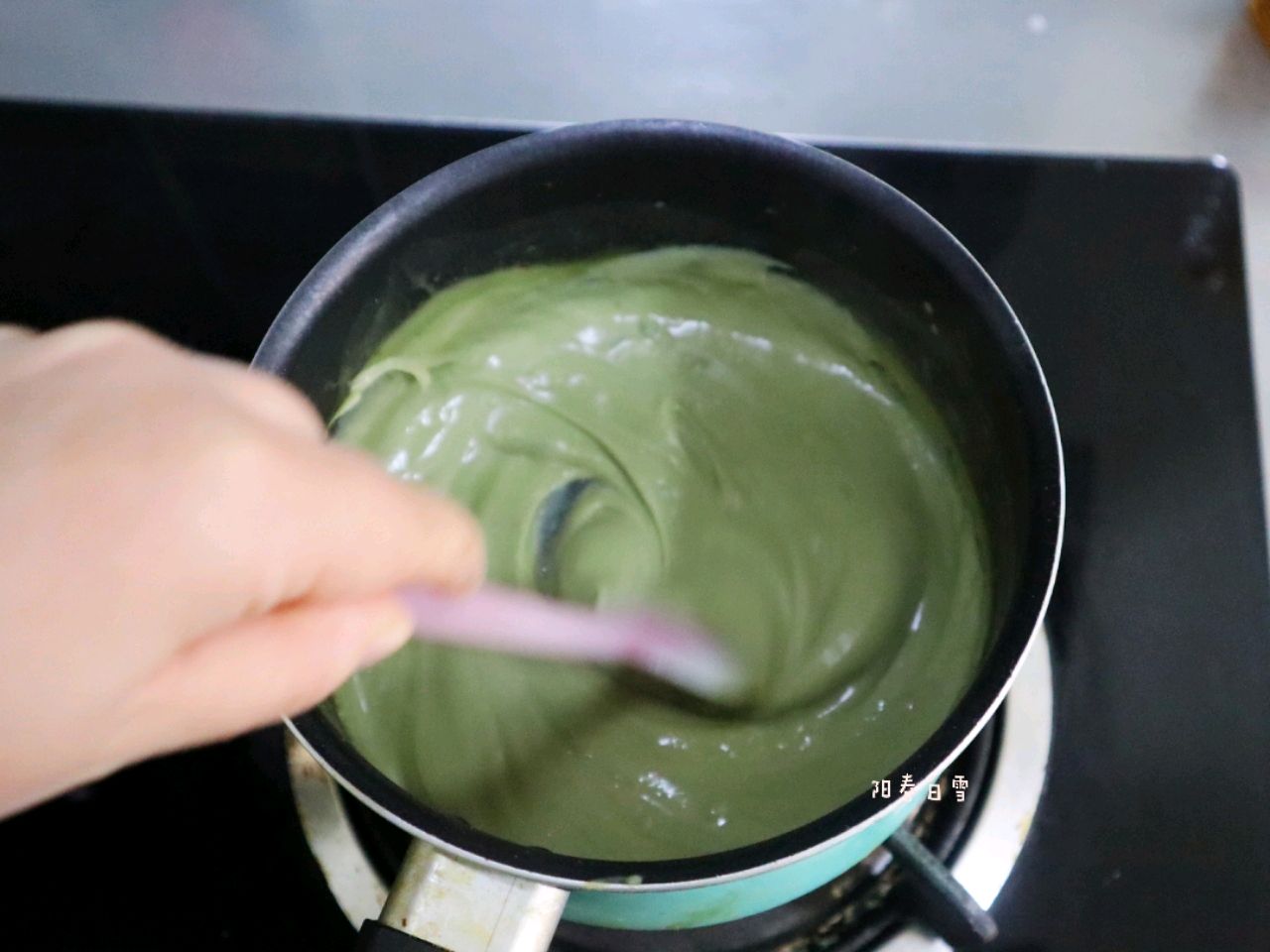 简单版抹茶牛奶小方（无淡奶油）