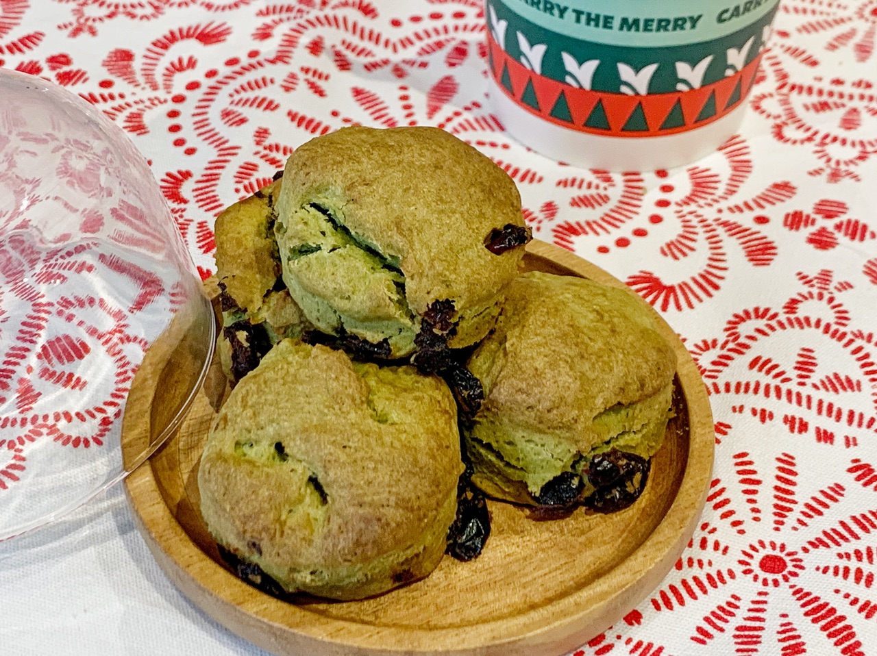 简单家庭圣诞小吃：蔓越抹茶司康