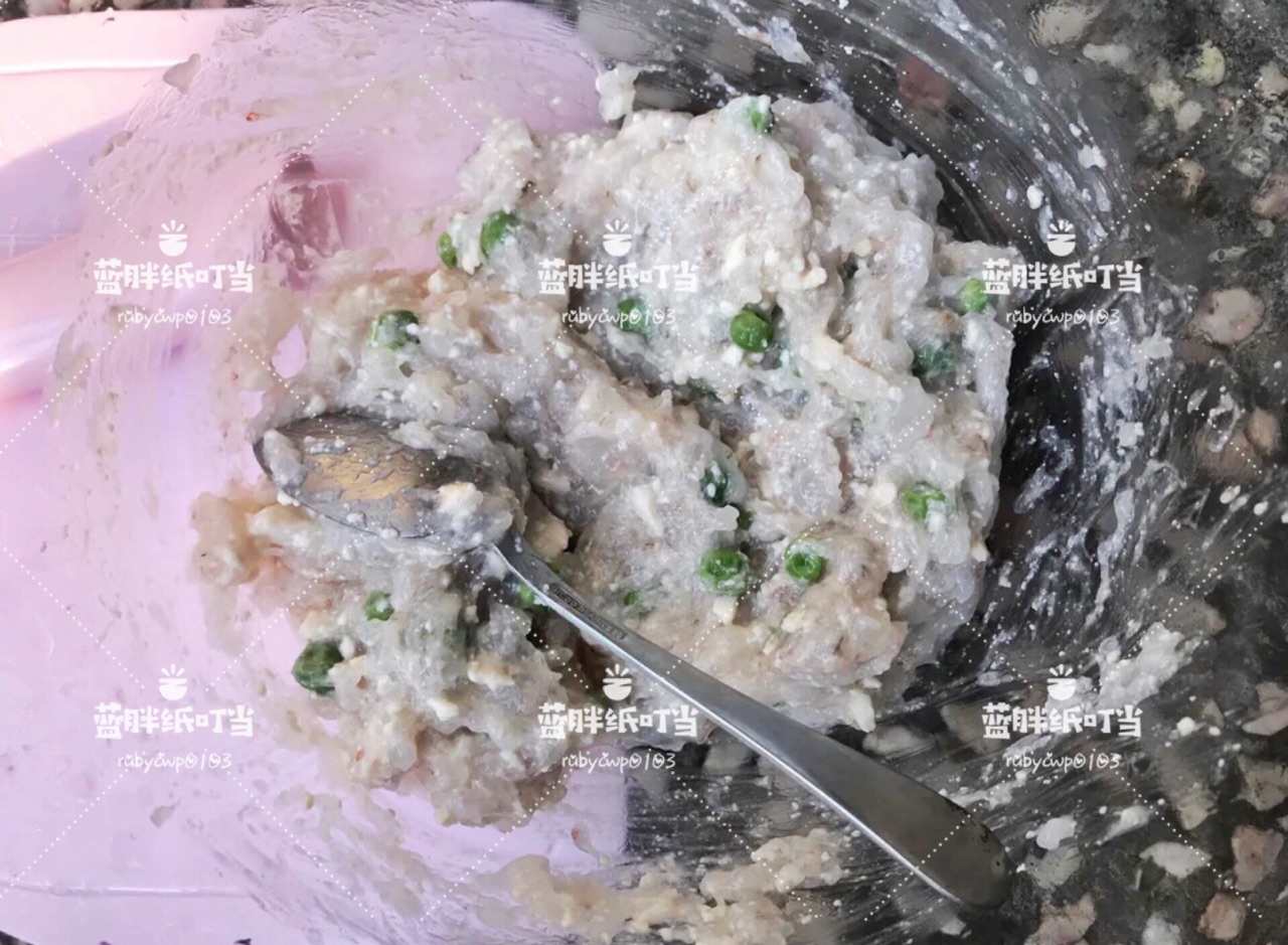 简单快手海苔豌豆虾饼
