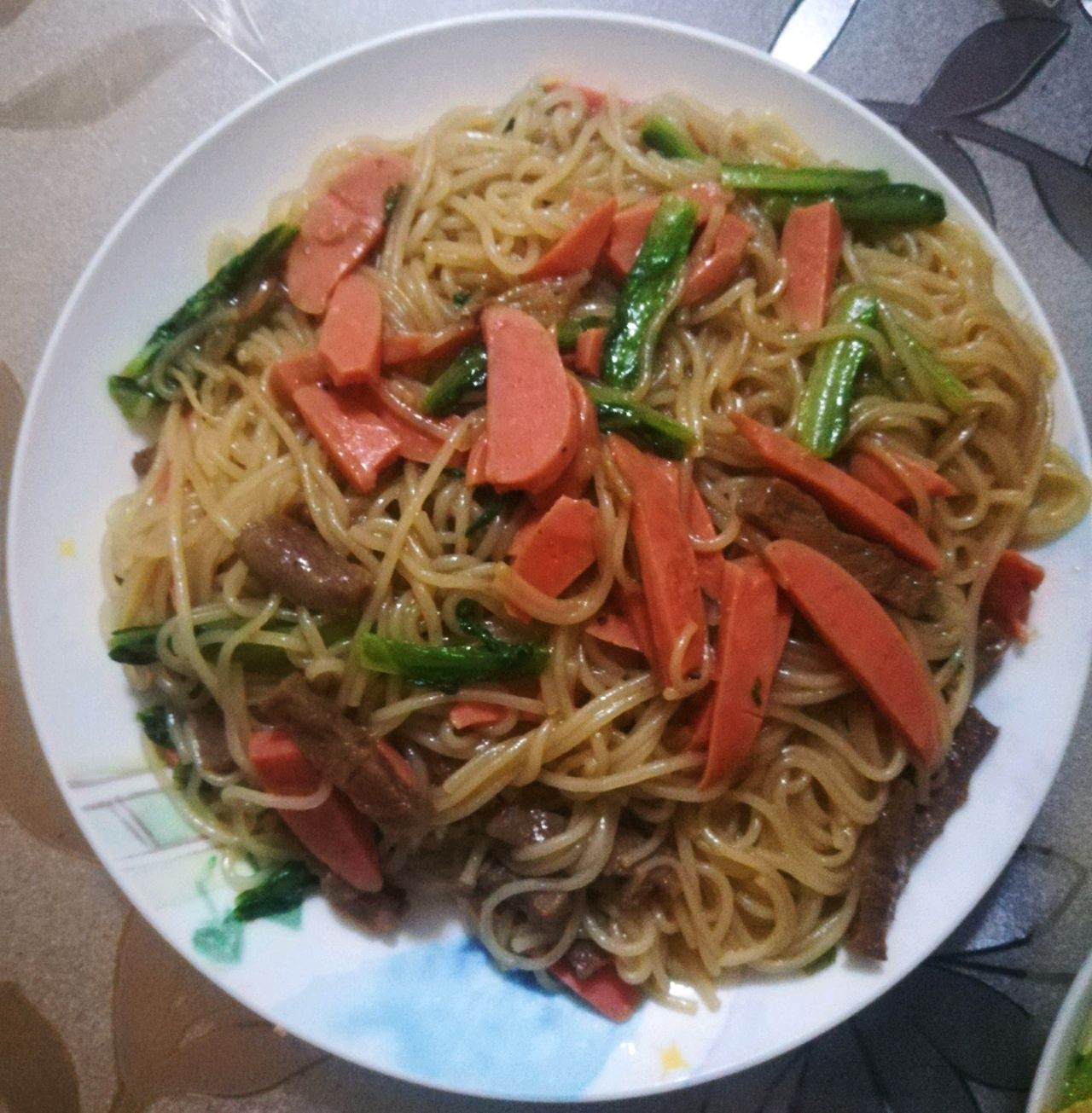 简单牛肉炒米线