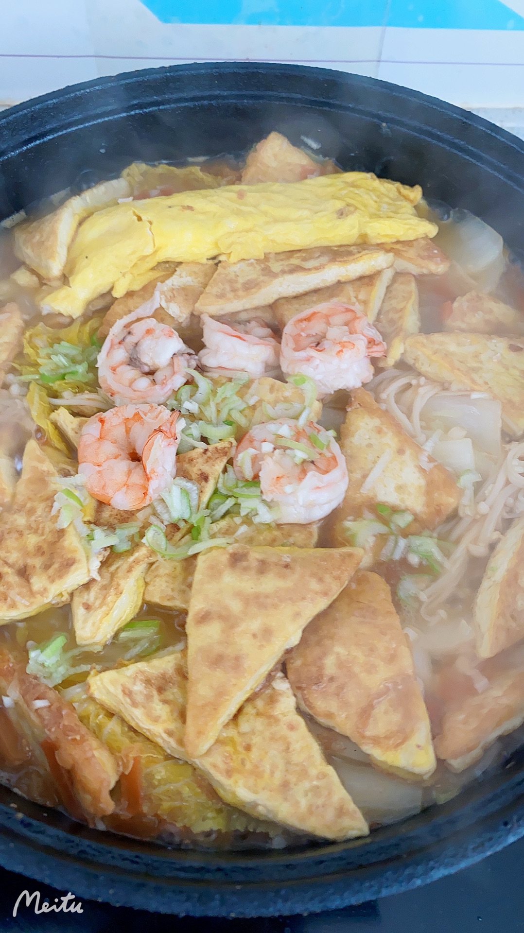 减肥神器——豆腐娃娃菜虾仁煲