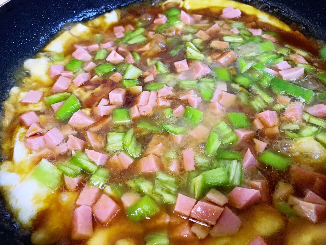 煎鸡蛋豆腐
