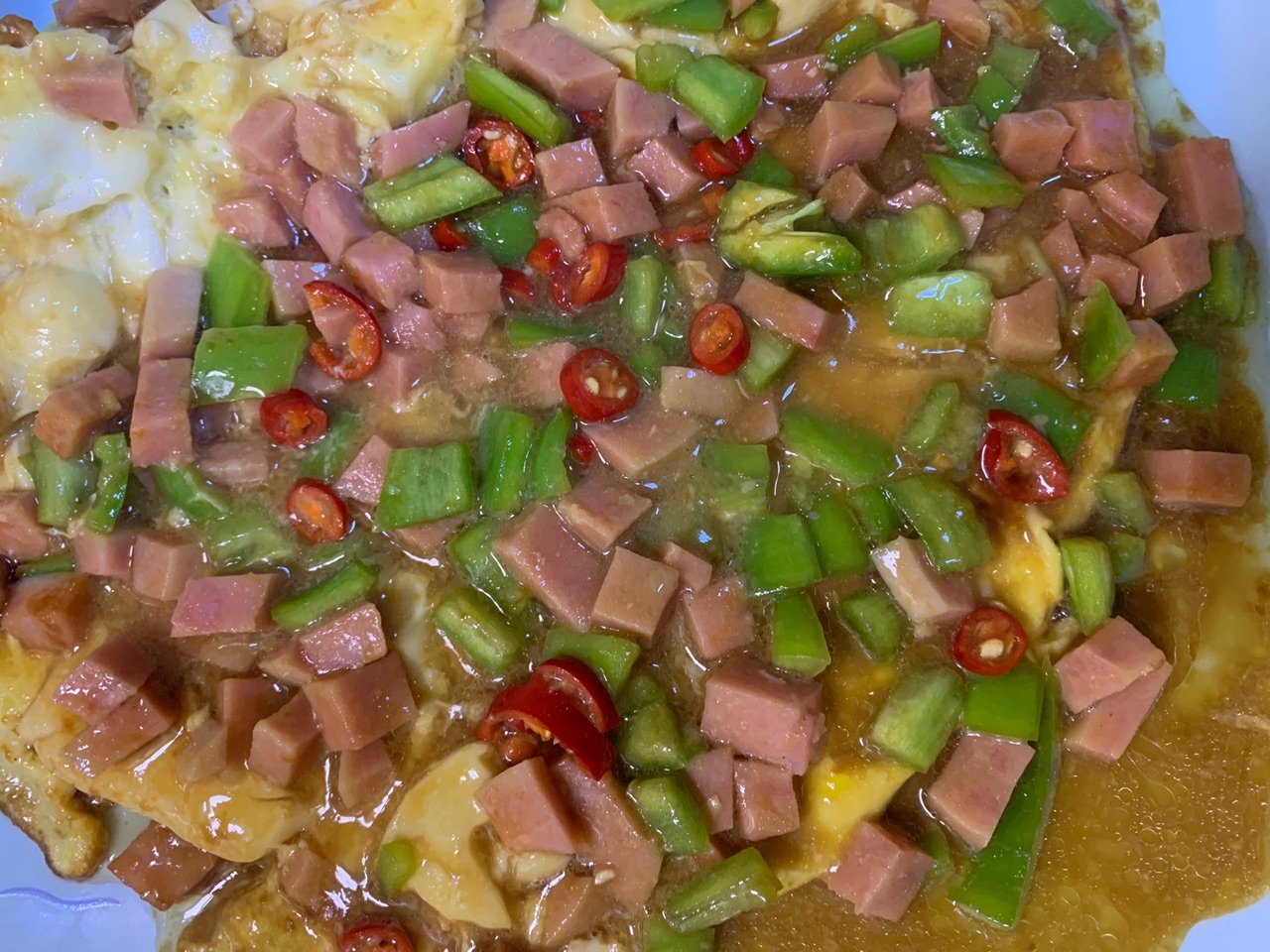 煎鸡蛋豆腐