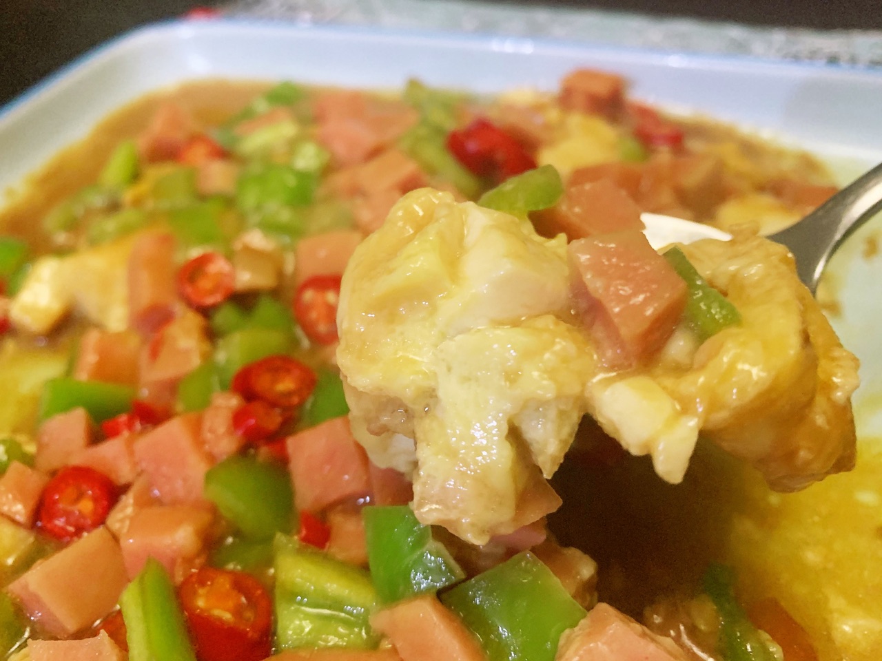 煎鸡蛋豆腐