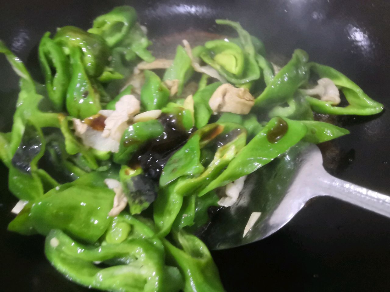 尖椒炒腐竹