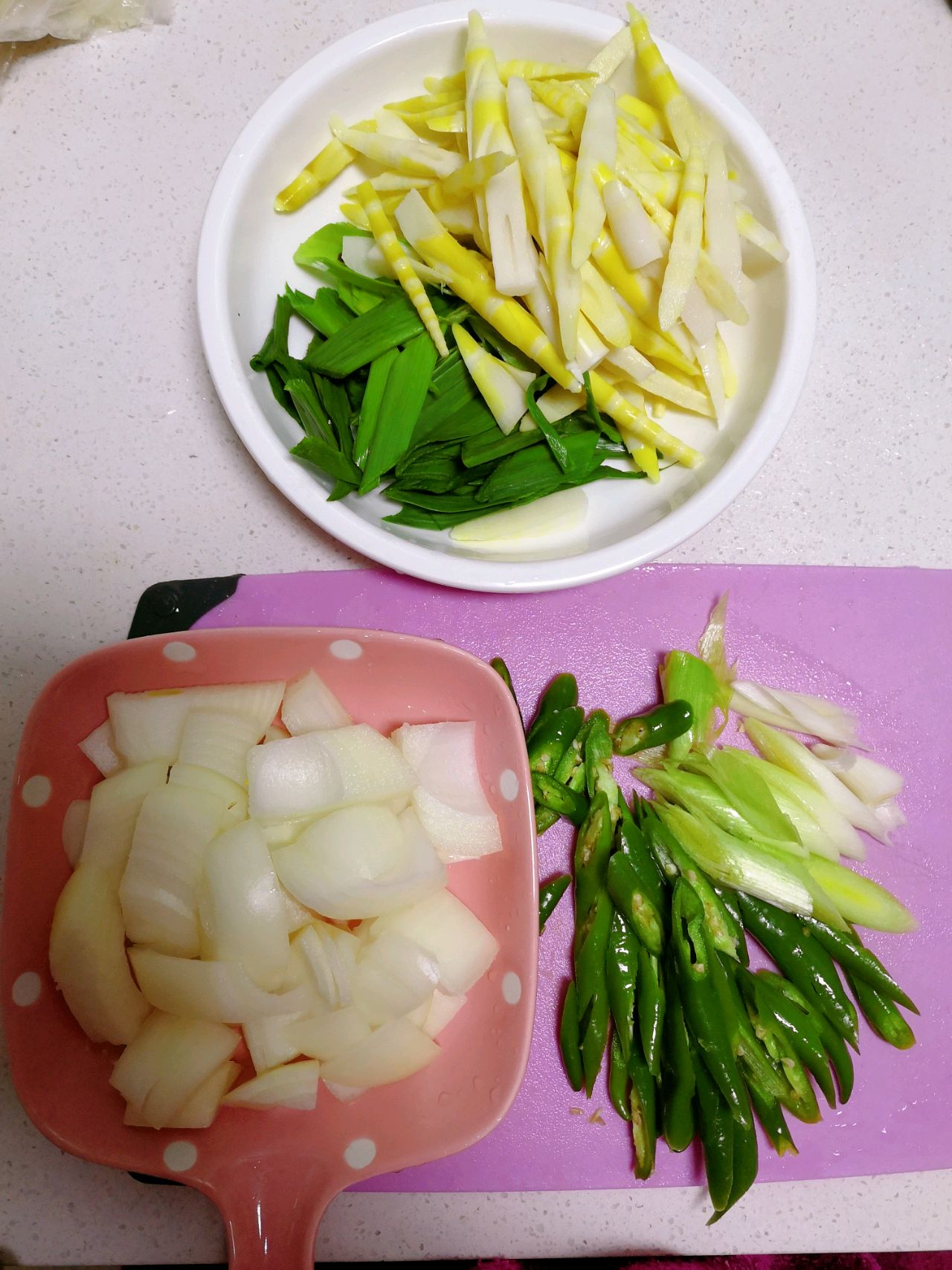 尖椒炒笋尖