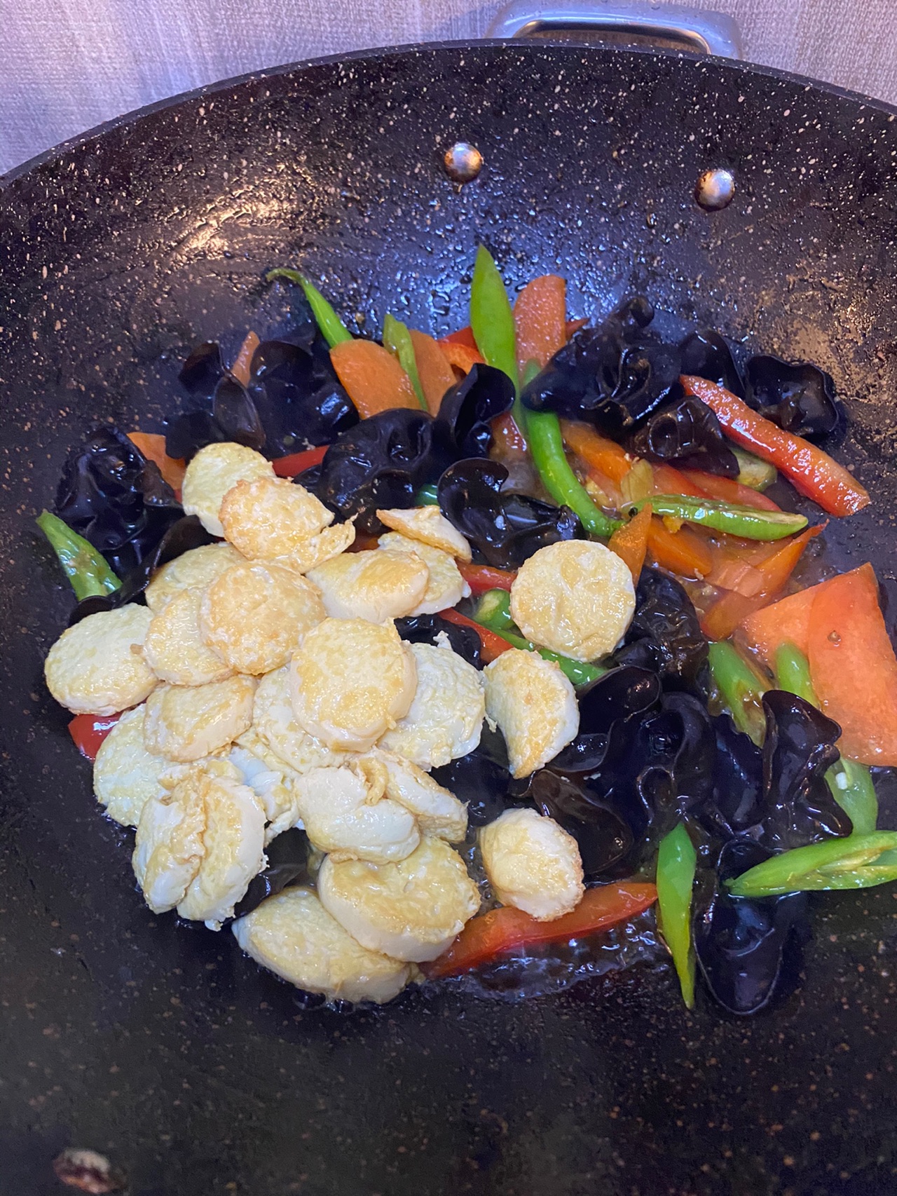 尖椒烩鸡蛋豆腐