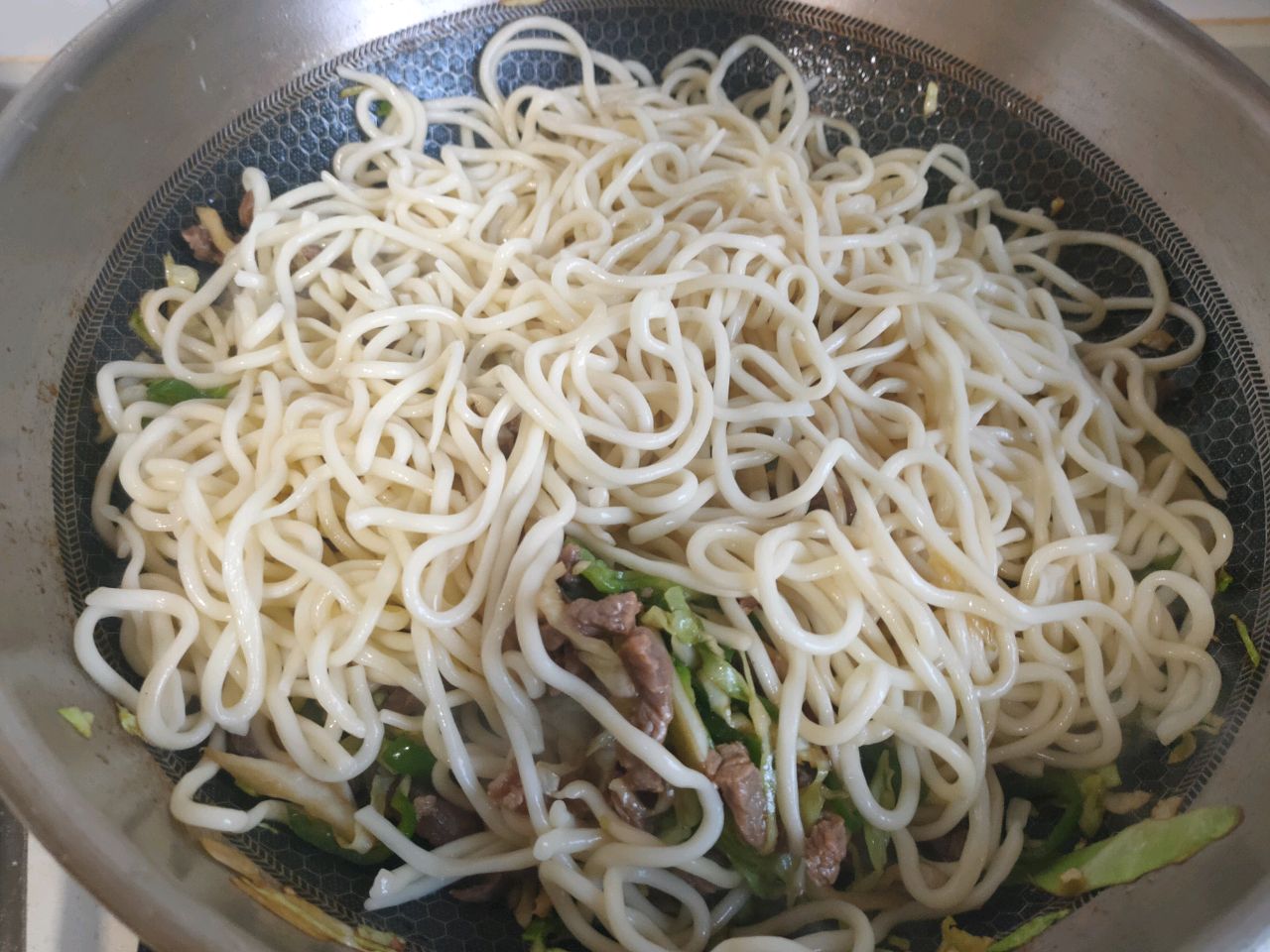 尖椒牛肉炒面
