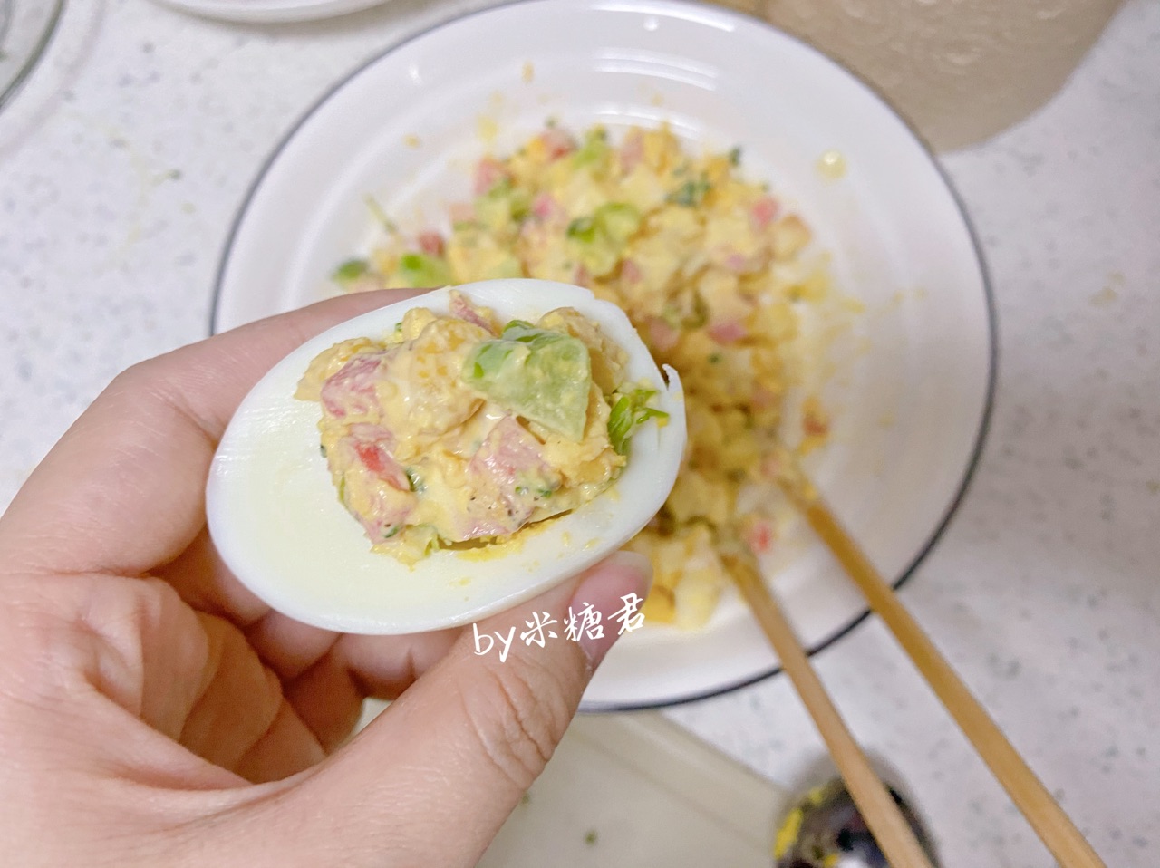 健康低脂：鸡蛋沙拉盅