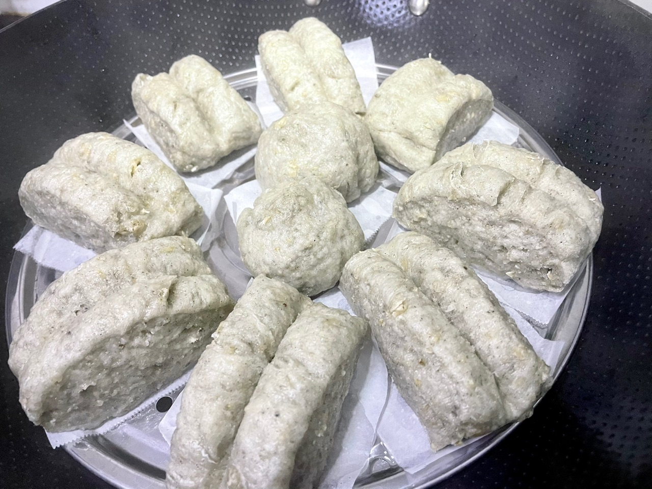 健康好吃的黑芝麻燕麦馒头