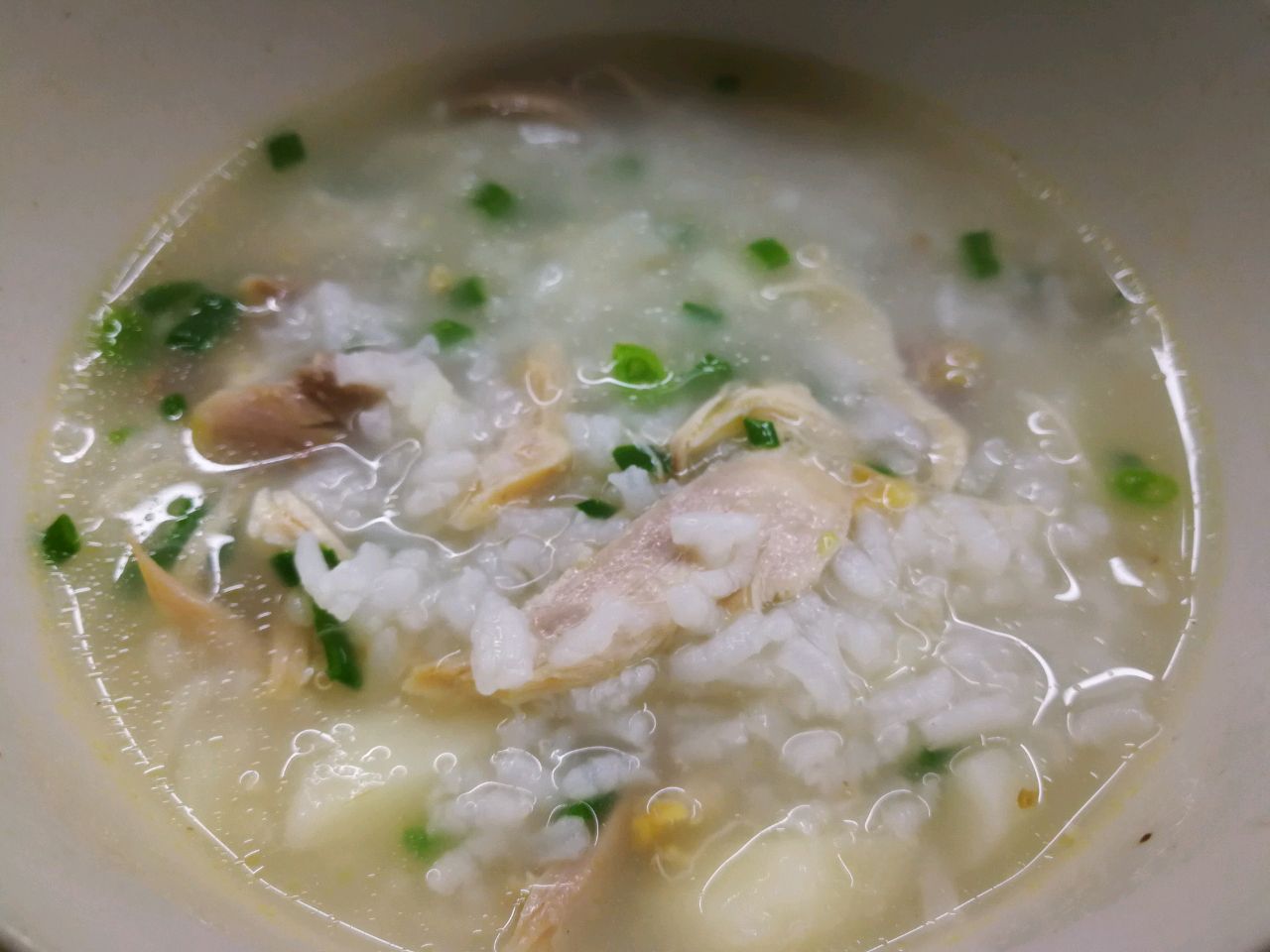 健脾养血的山药鸡丝粥