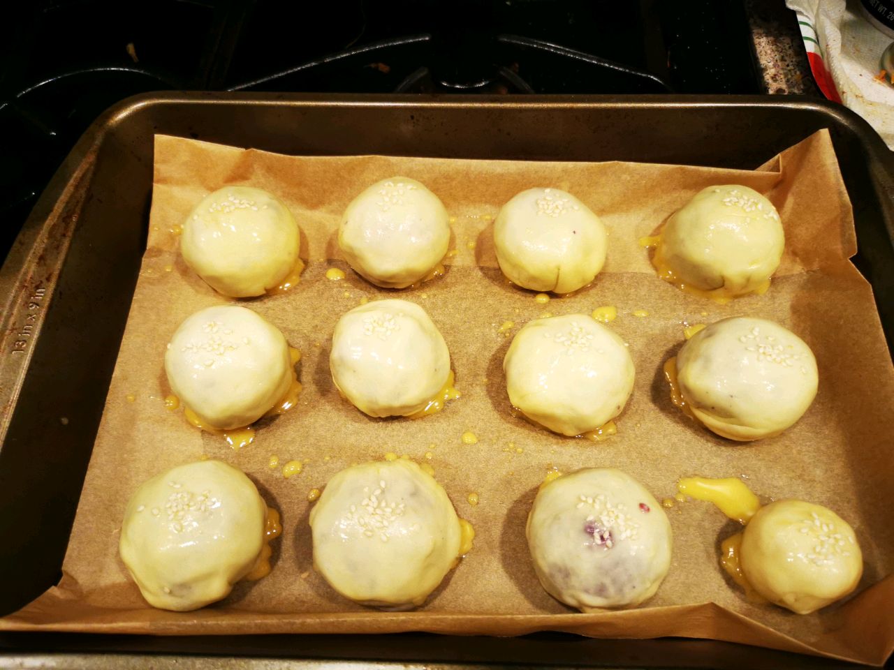 简易版麻薯紫薯酥