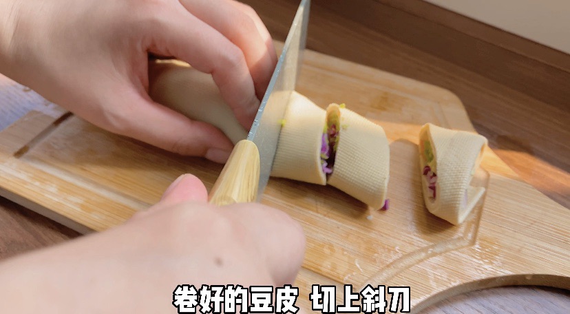 减脂餐｜豆皮卷菜