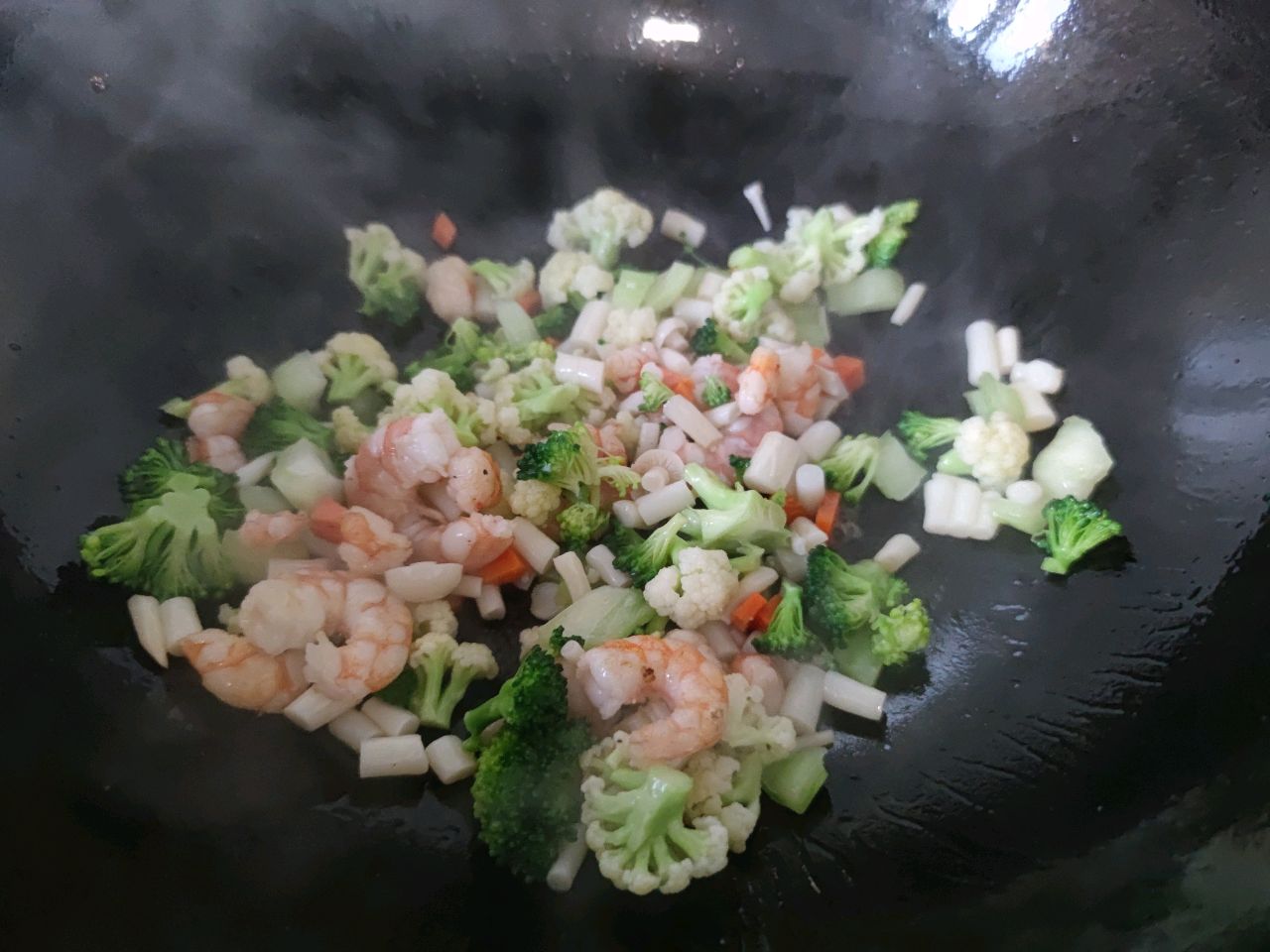减脂餐|虾仁海鲜菇藜麦饭