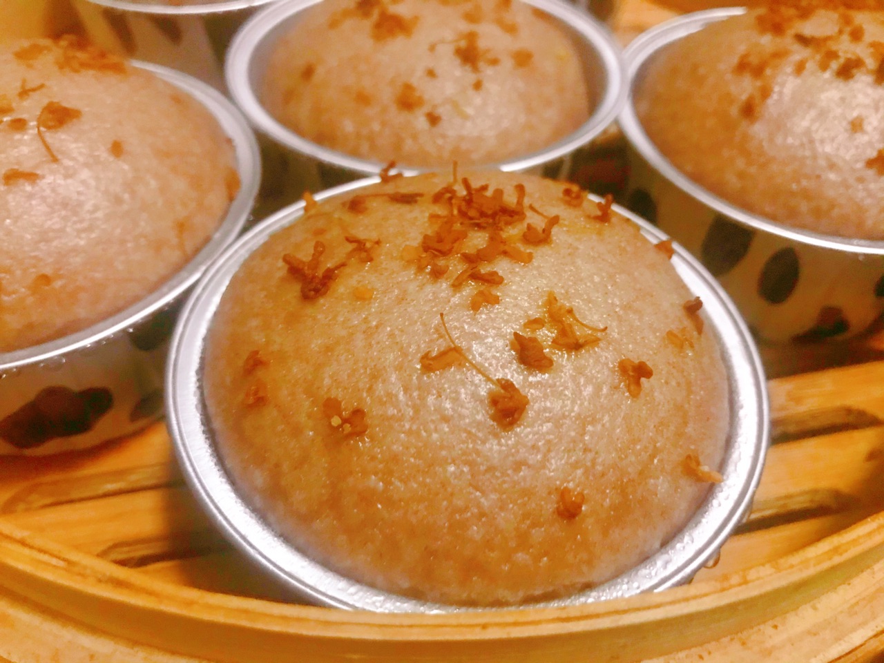 减脂桂花黑米馒头