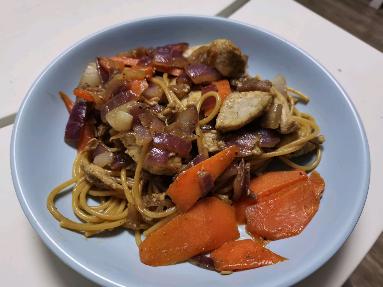 减脂黑椒鸡胸肉意面
