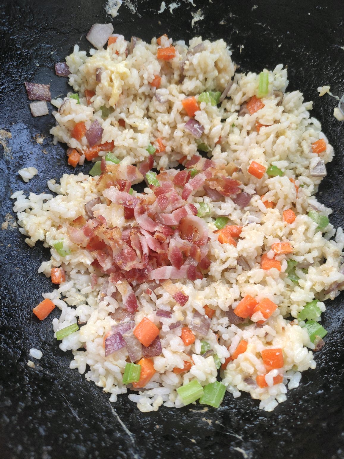 酱油培根炒米饭