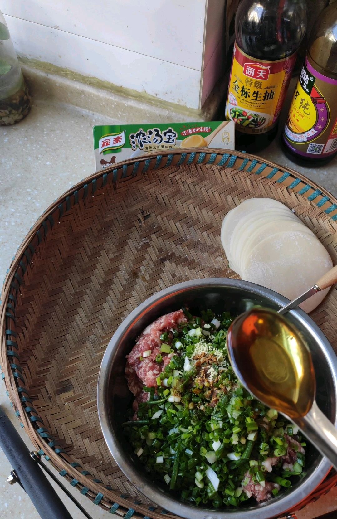 饺子皮#水煎包