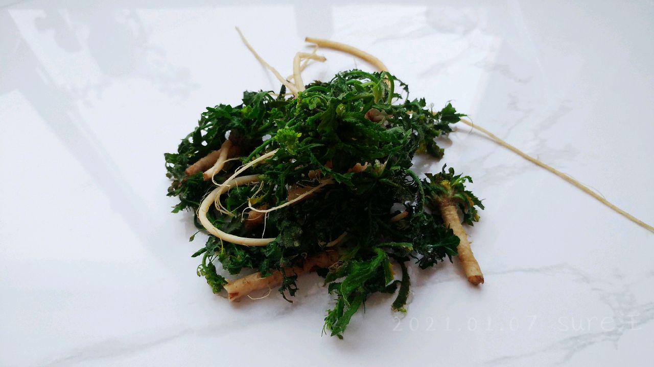 芥辣油煎荠菜蛋