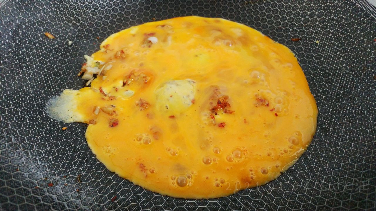 芥辣油煎荠菜蛋